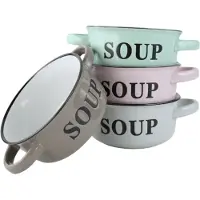 OTIX Soepkommen - met Oor -Set van 4 - Schaaltjes - 500ml - Diverse Kleuren