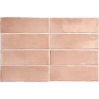 Jabo Premium Koko wandtegel 15x5cm zalm roze glans