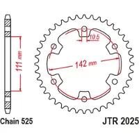 JT Sprockets JT Achtertandwiel 4762 38 voor Royal Enfield 650, modeljaren '19-'22