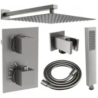 Mexen Cube DR02 inbouwdoucheset met regendouche 25 , grafiet - 77502DR0225-66