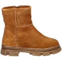 Nelson Kids suède enkelboots cognac Bruin Effen - maat 29