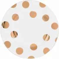 Pip studio Ontbijtbord Dot Delight White-Gold 23 cm (Set van 6)