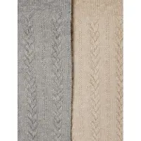 Vertbaudet Set met 2 paar maillots in tricot met gedraaide steek voor babymeisjes gemêleerd grijs