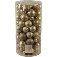 Décoris Kerstbal Parelwit D 4 / 6 / 8 Cm 100 Stuks