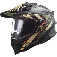 LS2 MX701 C Explorer Extend Mat Military Groen Adventure Helm Maat XS