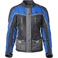GMS Twister Neo Dames Zwart Blauw Waterdichte Textiele Motorjas Maat 4XL