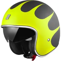 Bogotto V537 Wogi Mat Zwart Geel Jethelm Maat L