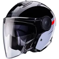 Caberg CabergSohoZephirZwartGrijsRoodJethelm Maat 2XL