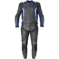 GMS GR-1 Zwart Blauw Wit 2-Delig Motorpak Maat 50