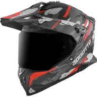 Bogotto FG-601 Sniper Zwart Grijs Oranje Fiberglas Enduro Helm Maat XS