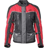 GMS Twister Neo Dames Zwart Rood Waterdichte Textiele Motorjas Maat 3XL