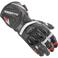 Bogotto Monza Geperforeerde Zwart Rood Wit Handschoenen Maat M