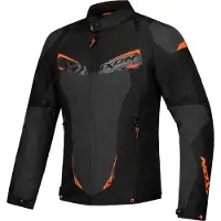 Ixon Caliber Zwart Antraciet Oranje Waterdichte Textiele Motorjas Maat L