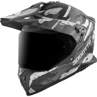 Bogotto FG-601 Sniper Zwart Grijs Fiberglas Enduro Helm Maat XS