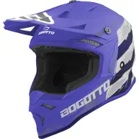 Bogotto V337 Wild-Ride Blauw Zwart Wit Crosshelm Maat L