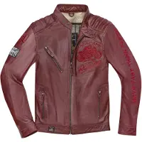 Black-Cafe London Istanbul Bordeaux Leren Motorjas Maat 50