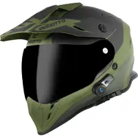 Bogotto H331 BT Tour EVO Zwart Groen Bluetooth Enduro Helm Maat M
