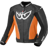 Berik Street Zwart Oranje Leren Motorjas Maat 52