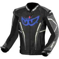 Berik Street Pro Evo motorjas, leer, zwart/grijs, maat 50