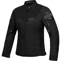 Ixon Wilana Zwart Wit Waterdichte Dames Textiele Motorjas Maat L