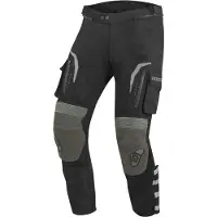 Bogotto Explorer-Z Waterdichte Zwart Groen Leren / Textiele Motorbroek Maat 3XL