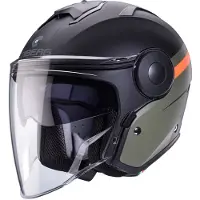 Caberg Soho Zephir Mat Zwart Olijfgroen Oranje Jethelm Maat S
