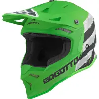 Bogotto V337 Wild-Ride Groen Zwart Wit Crosshelm Maat L
