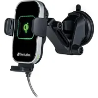 Verbatim Inductie lader 15 W FWC-02 Qi Fast Wireless Car Charger 49553 Uitgangen Magnetische aansluiting Zwart