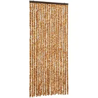 vidaXL Vliegengordijn 90x220 cm chenille oker en wit