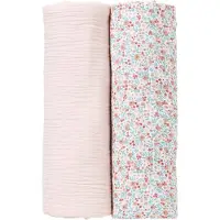 Vertbaudet Set van 2 wattenkussens roze/bloemen