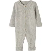Vertbaudet Geribde babypyjama met lange mouwen gemêleerd grijs