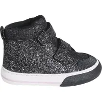 Vertbaudet Babysneakers met klittenband en glitters zwart