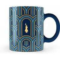 Bialetti Universele beker Deco Glam 330 ml, 1 stuk, Kopje, Blauw