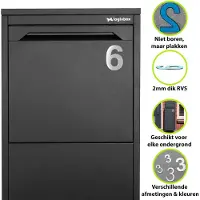 Logixbox Multibox-S-post-pakketbrievenbus-Stardust Graphitgrey