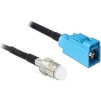 DeLOCK Fakra Z (v) - FME (v) adapter kabel - RG174 - 50 Ohm / zwart - 2 meter