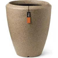 Capi Europe - Vaas elegant Arc Granite - 80x93 - Warm taupe - Bloempot Voor binnen en buiten - Beschikbaar in XL formaten - Breukbestendig - 100% Recyclebaar - Levenslang garantie - NWTS8023