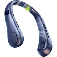 Universeel Bovista Nekventilator - Draagbare Gezichtsventilator - Neck Fan - Met Koeling - Hals - Hoofd - Blauw - Verkoeler