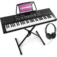 Max KB15 Keyboard set met koptelefoon en keyboardstandaard - Ideaal voor beginners - Oplaadbare accu