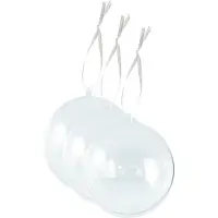 Gerimport DIY kerstballen - 24x st - D4 cm - doe het zelf hobby kerstballen - transparant