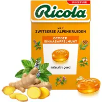 Ricola Gember Sinaasappelmunt Suikervrij Doosje 50 Gr