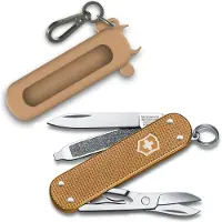 Victorinox Classic Alox Zakmes met Wet Sand Siliconen Hoes – Wet Sand