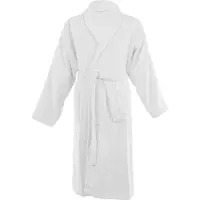 Tiseco - Badjas LINDU - katoen - badstof, met zakken - L/XL, wit