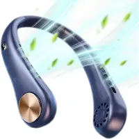 Universeel Bovista Nekventilator - Draagbare Gezichtsventilator - Neck Fan - Met Koeling - Hals - Hoofd - Blauw - Nek