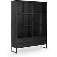 Giga Meubel Vitrinekast Marijn Zwart 150cm