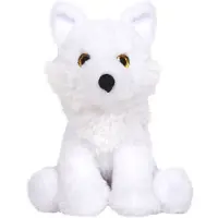 Sandy Knuffeldier Wolf Snowie - zachte pluche stof - dieren knuffels - wit - 24 cm - Knuffeldier