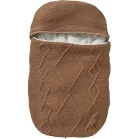 Vertbaudet Tricot voetenzak met fleece voering voor autostoeltje hazelnoot