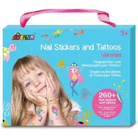 Avenir Nagelstickers En Tattoos - Zeemeermin - 260+ Stuks - Makkelijk Verwijderbaar - 3 Jaar