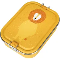 Trixie Brooddoos groot - Mr. Lion - RSV Lunchbox voor kinderen - Makkelijk te openen Broodtrommel - 2 vakken - Geel