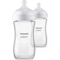 Philips Natural Response Glazen Babyflessen 240 ml – Flow 3- 2 flessen - SCY933/02