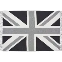 Bronte by moon Plaid Vlag GB Union Jack Grijs - Merino Lamswol - 135x200 - Bronte by Moon Scotland